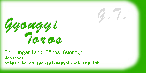 gyongyi toros business card